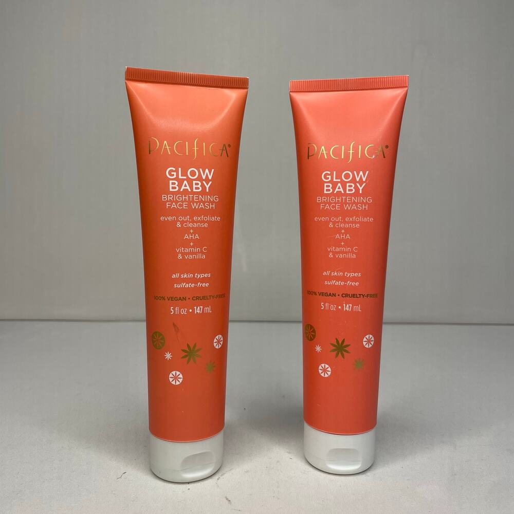 Pacifica Face Wash, Glow Baby, New/Sealed, Lot‎ of 2